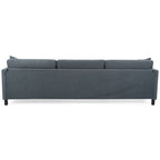 Divano sezionale in tessuto beige/grigio scuro con pouf, 3 posti