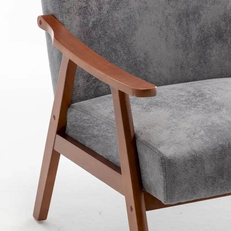 Poltrona d'accento in velluto grigio / marrone / cammello chiaro, stile metà secolo, monoposto