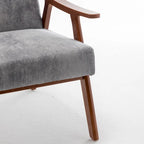 Poltrona d'accento in velluto grigio / marrone / cammello chiaro, stile metà secolo, monoposto
