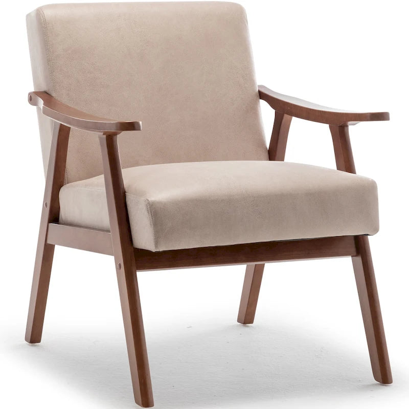 Poltrona d'accento in velluto grigio / marrone / cammello chiaro, stile metà secolo, monoposto
