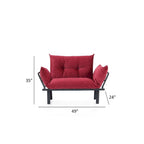 Divanetto Futon a 2 Posti, Telaio Pieghevole in Metallo – Blu / Marrone / Grigio / Rosso / Nero / Senape / Beige