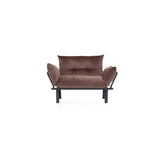 Divanetto Futon a 2 Posti, Telaio Pieghevole in Metallo – Blu / Marrone / Grigio / Rosso / Nero / Senape / Beige