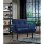 Divanetto Futon a 2 Posti, Telaio Pieghevole in Metallo – Blu / Marrone / Grigio / Rosso / Nero / Senape / Beige