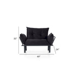Divanetto Futon a 2 Posti, Telaio Pieghevole in Metallo – Blu / Marrone / Grigio / Rosso / Nero / Senape / Beige