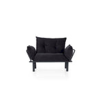 Divanetto Futon a 2 Posti, Telaio Pieghevole in Metallo – Blu / Marrone / Grigio / Rosso / Nero / Senape / Beige