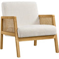 Fauteuil d'appoint moderne en tissu rembourré