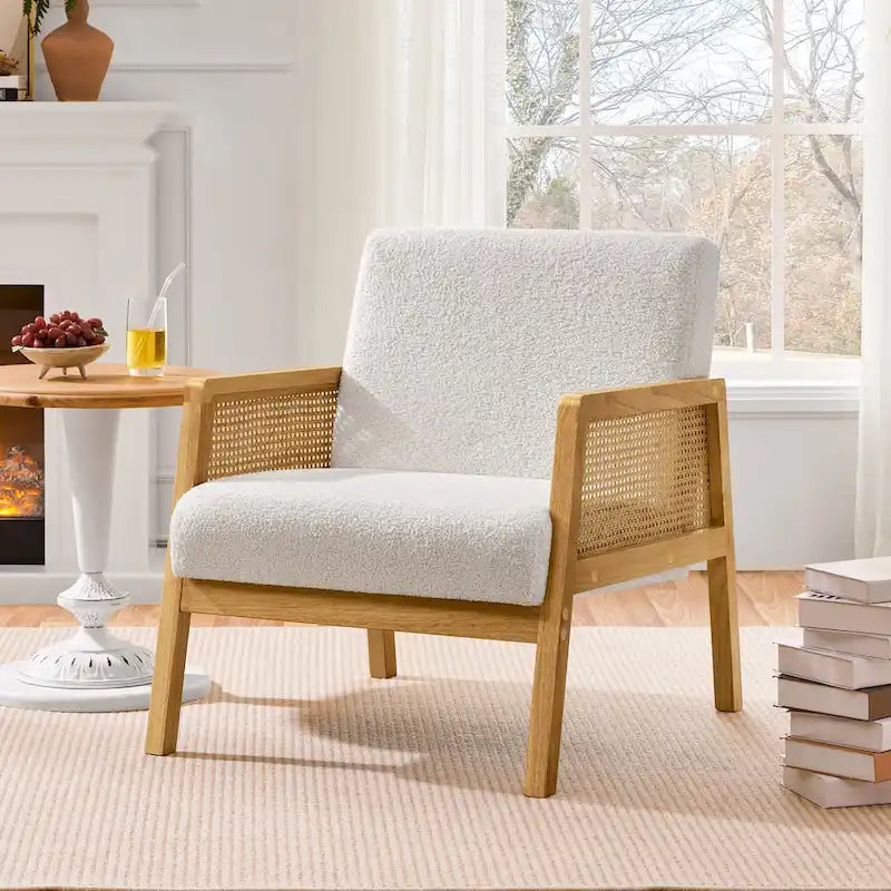 Fauteuil d'appoint moderne en tissu rembourré