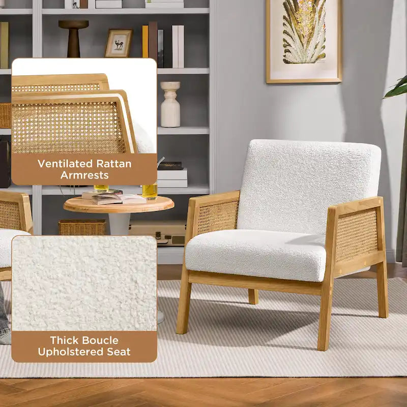 Fauteuil d'appoint moderne en tissu rembourré