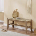 Panca da ingresso in legno naturale, stile rustico industriale, 1 posto a sedere