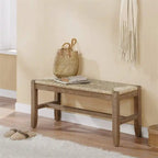 Panca da ingresso in legno naturale, stile rustico industriale, 1 posto a sedere