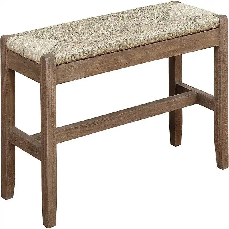 Panca da ingresso in legno naturale, stile rustico industriale, 1 posto a sedere