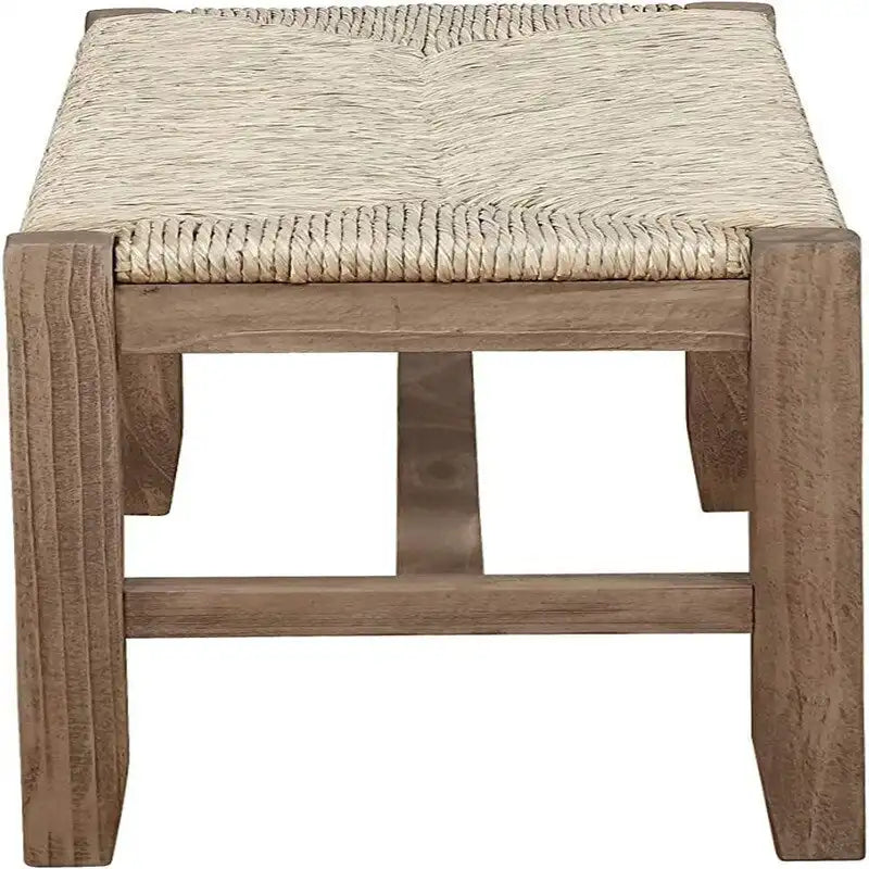Panca da ingresso in legno naturale, stile rustico industriale, 1 posto a sedere