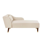 Chaise longue in velluto, sedile singolo – Arancione / Grigio / Beige