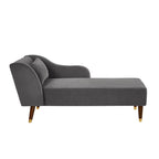 Chaise longue in velluto, sedile singolo – Arancione / Grigio / Beige