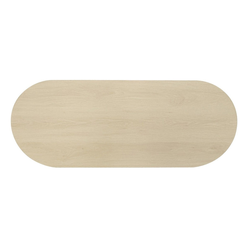 Mobiletto d'accento con ante a serrandina e 3 cassetti, colore naturale/nero – Assemblaggio per 1 persona