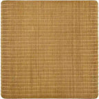 Tavolino da Caffè Rettangolare in Rattan Marrone, Top in Legno, Un Livello