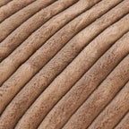 Divano componibile a L in poliestere nero/beige/marrone scuro/bianco con pouf, 3-4 posti