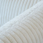 Divano componibile a L in poliestere nero/beige/marrone scuro/bianco con pouf, 3-4 posti
