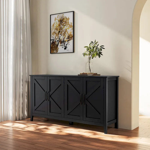 59 Freestanding Storage Cabinet with 4 Doors Buffet/Sideboard