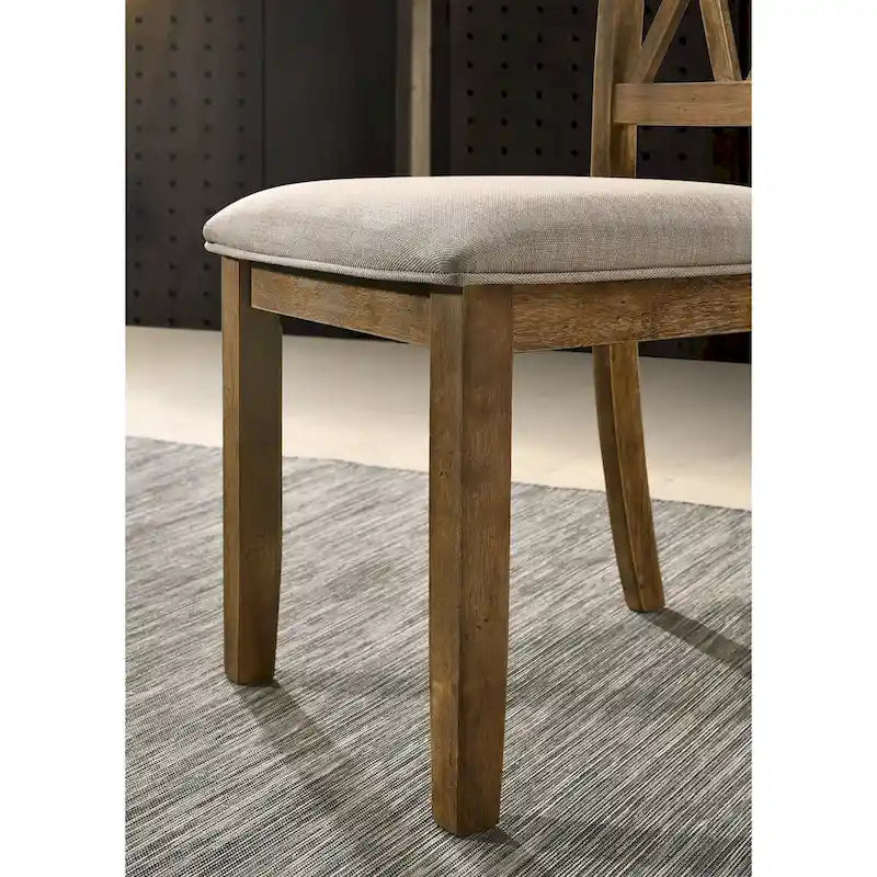 Sedia da pranzo imbottita marrone, set da 2 (2 posti)