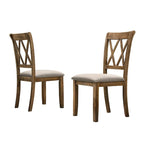 Sedia da pranzo imbottita marrone, set da 2 (2 posti)
