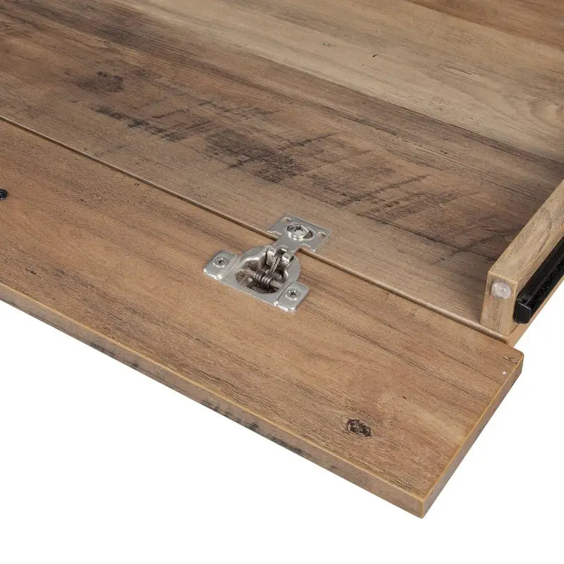Bureau à piédestal de style ferme en chêne rustique