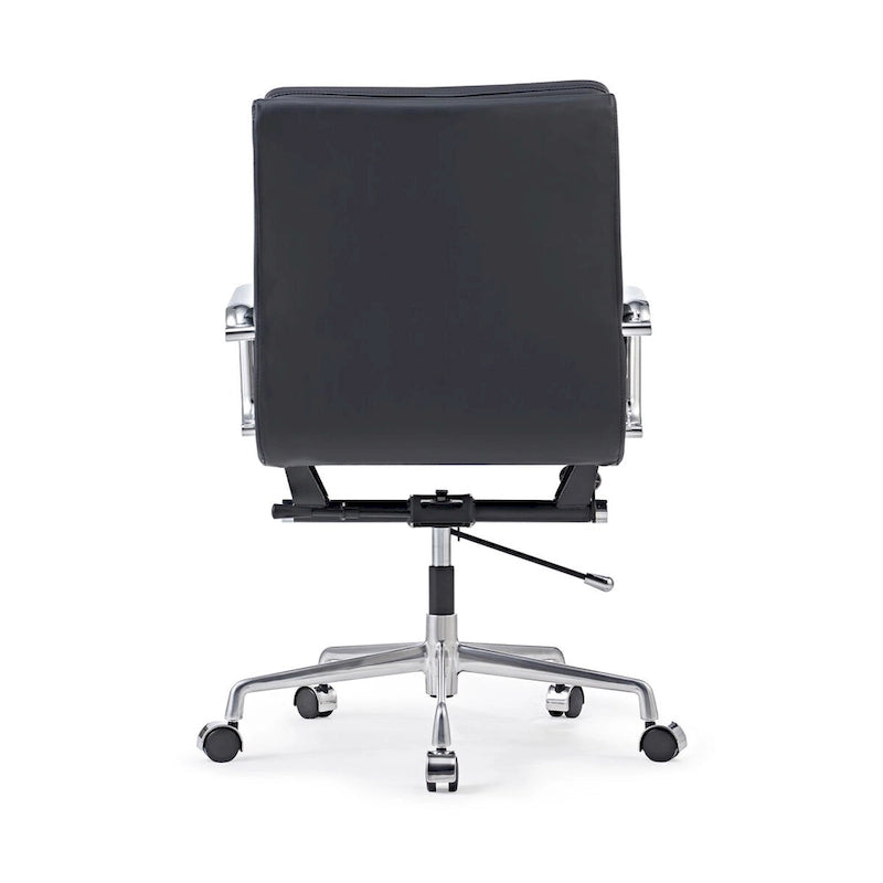 Chaise de bureau réglable en similicuir PU avec coussin épais
