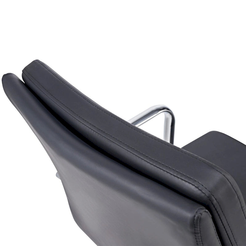 Chaise de bureau réglable en similicuir PU avec coussin épais
