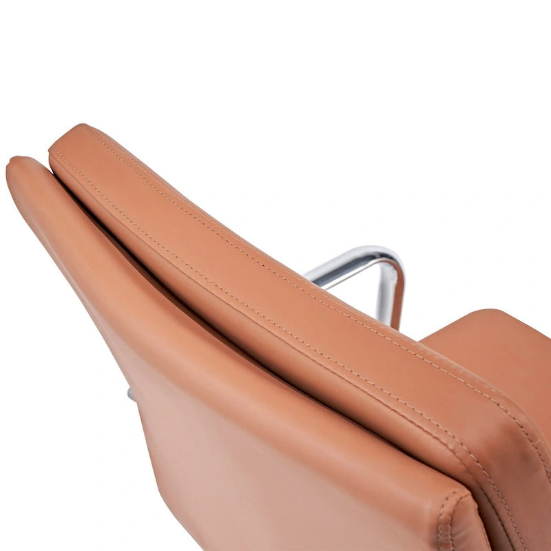 Chaise de bureau réglable en similicuir PU avec coussin épais