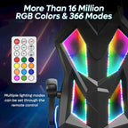 Sedia da gaming con LED RGB, singolo sedile reclinabile, in tessuto ventilato, colore rosso/nero e nero