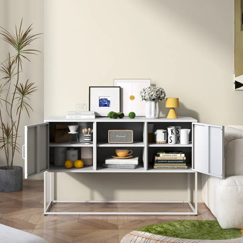 Metal Sideboard Cabinet with Adjustable feet