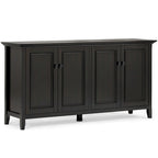 Credenza marrone noce a 4 ante con ante a battente, larghezza 168 cm