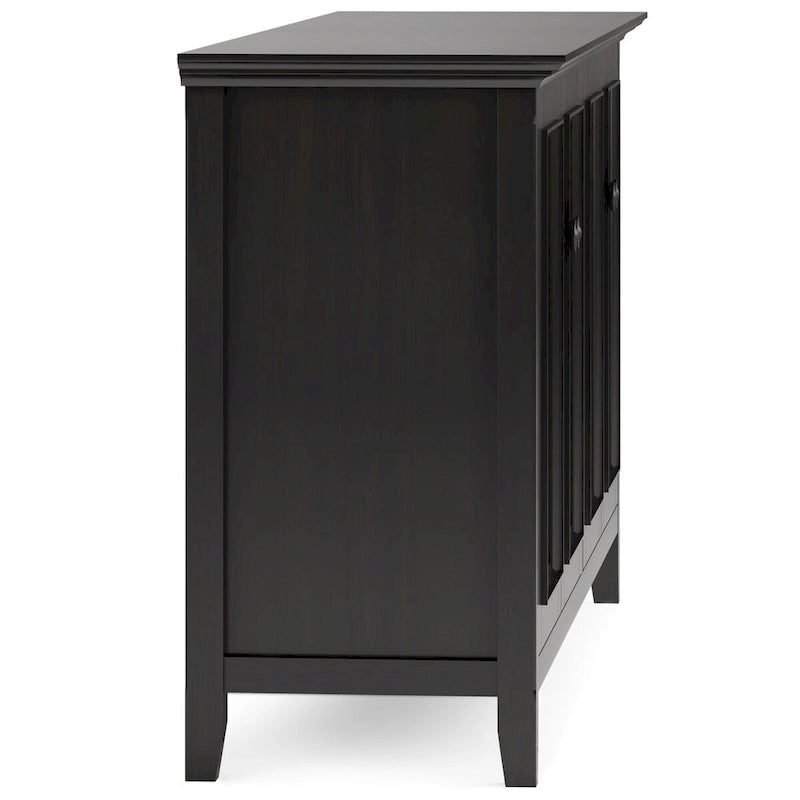 Credenza marrone noce a 4 ante con ante a battente, larghezza 168 cm
