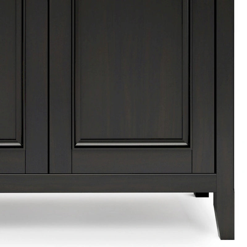 Credenza marrone noce a 4 ante con ante a battente, larghezza 168 cm