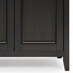 Credenza marrone noce a 4 ante con ante a battente, larghezza 168 cm