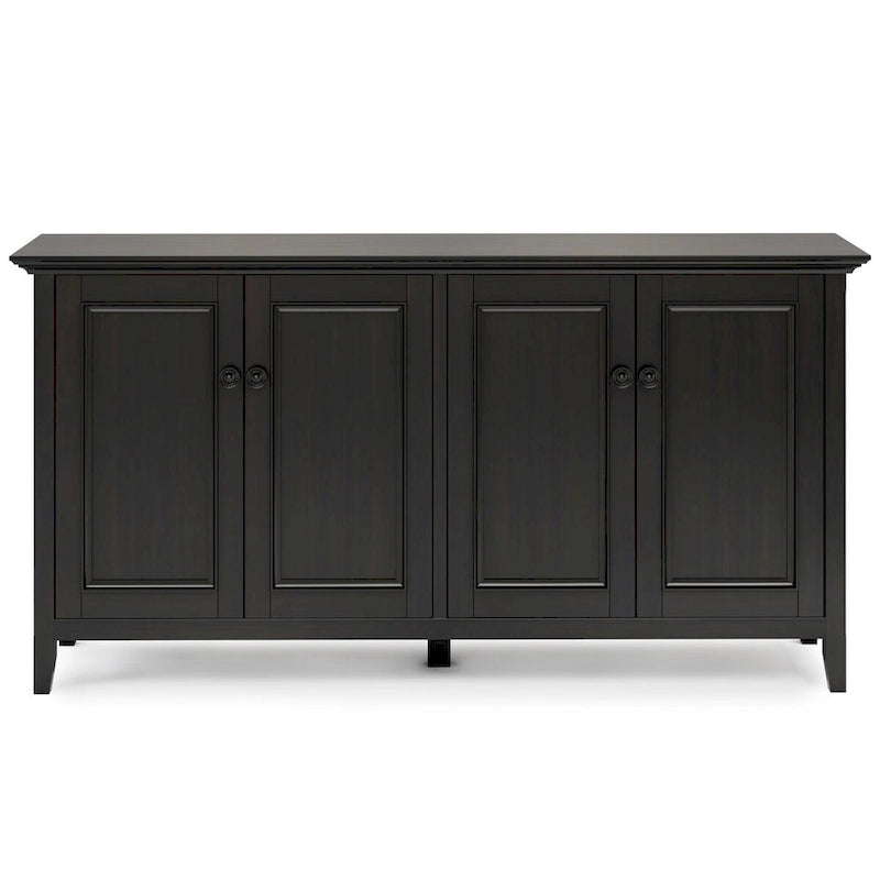 Credenza marrone noce a 4 ante con ante a battente, larghezza 168 cm