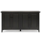 Credenza marrone noce a 4 ante con ante a battente, larghezza 168 cm