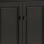 Credenza marrone noce a 4 ante con ante a battente, larghezza 168 cm