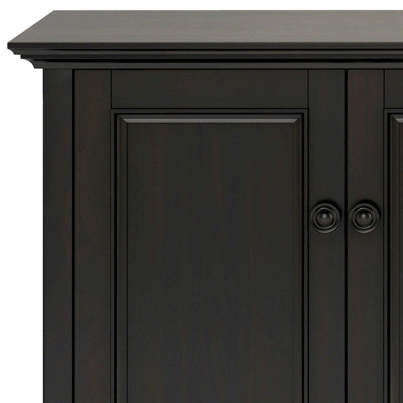 Credenza marrone noce a 4 ante con ante a battente, larghezza 168 cm