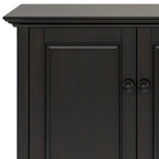 Credenza marrone noce a 4 ante con ante a battente, larghezza 168 cm