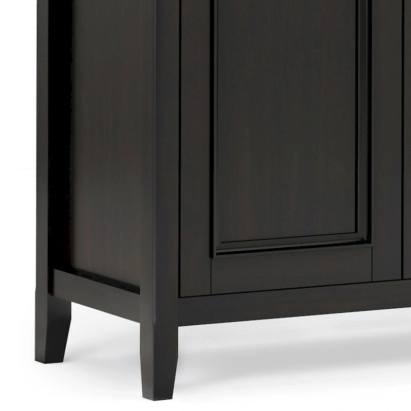 Credenza marrone noce a 4 ante con ante a battente, larghezza 168 cm
