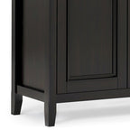 Credenza marrone noce a 4 ante con ante a battente, larghezza 168 cm