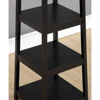Appendiabiti singolo in legno bianco/nero/espresso con ripiani a 3 livelli