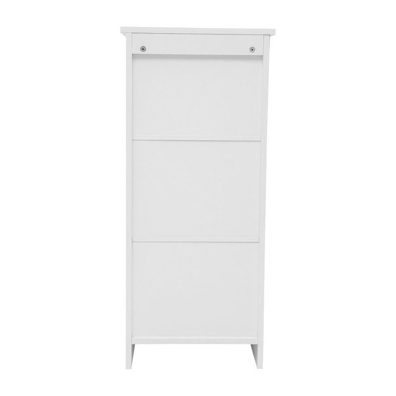 Mobiletto da terra a un'anta bianco/grigio con ripiano regolabile