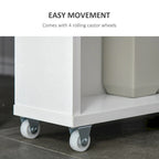 Mobiletto contenitore stretto da bagno a 3 ripiani, colore: bianco