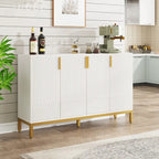 Mobile Credenza Bianca a 4 Ante, Montaggio da 1 Persona