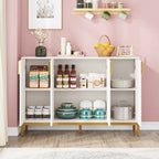 Mobile Credenza Bianca a 4 Ante, Montaggio da 1 Persona