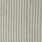 Pouf quadrato beige/antracite, velluto a coste o tessuto, seduta singola
