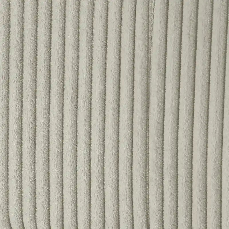 Pouf quadrato beige/antracite, velluto a coste o tessuto, seduta singola
