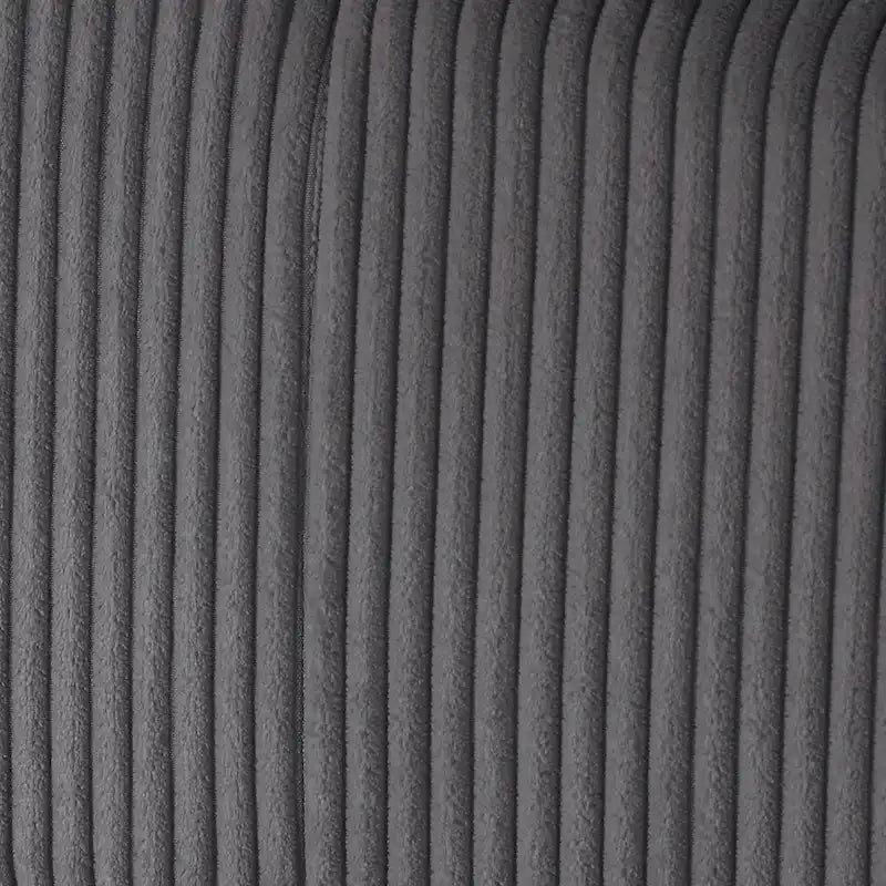Pouf quadrato beige/antracite, velluto a coste o tessuto, seduta singola